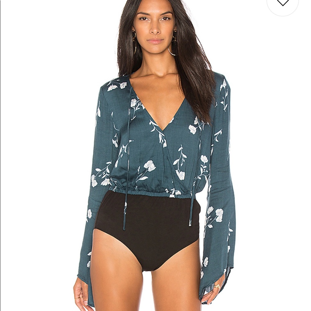 Revolve MINKPINK Falling Blooms Wrap Bodysuit